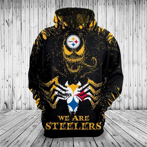 Pittsburgh Steelers Hoodies 3D Venom Pullover Hoodies