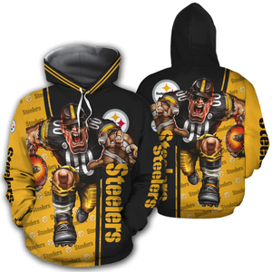 Pittsburgh Steelers Hoodies Mens Mascot 3D Ultra Cool