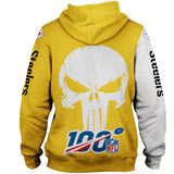 Pittsburgh Steelers Hoodies Skull Printed