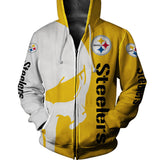 Pittsburgh Steelers Hoodies Skull Printed