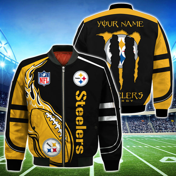 20% OFF Pittsburgh Steelers Jackets Mens Monter Energy Custom Name