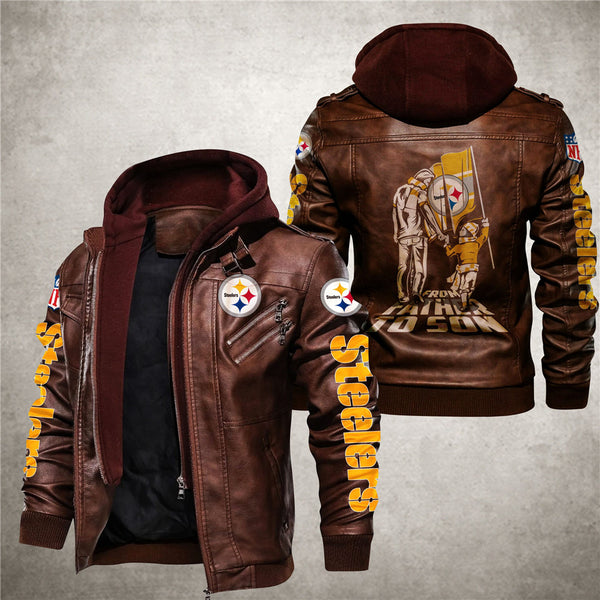 30% OFF Hot Sale Pittsburgh Steelers Leather Jacket For Men – 4