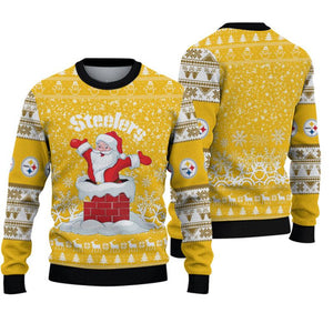Pittsburgh Steelers Sweatshirt Christmas Funny Santa Claus