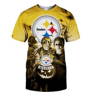 Pittsburgh Steelers T shirt 3D Halloween Horror Night T shirt