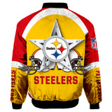 Pittsburgh Steelers Bomber Jacket Graphic Player Running