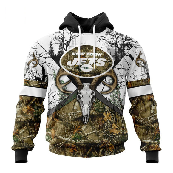 15% OFF Realtree Camo New York Jets Hoodie Custom Name & Number
