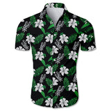 San Antonio Spurs Hawaiian Shirt Small Flowers