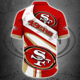 San Francisco 49ers Button Up Shirt Short Sleeve Big Logo