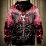 San Francisco 49ers Skull Hoodies - Halloween Hoodie