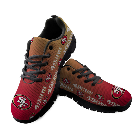 San Francisco 49ers Sneakers Repeat Print Logo Low Top Shoes