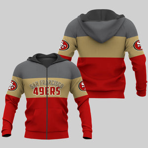 20% OFF San Francisco 49ers Zip Up Hoodies Extreme Pullover Hoodie 3D