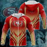 San Francisco 49ers Zipper Hoodie 3D Print H04FS