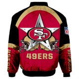 San Francisco 49ers Bomber Jacket Graphic Player Running