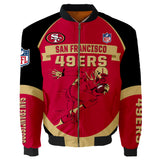 San Francisco 49ers Bomber Jacket Graphic Player Running