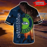 Seattle Seahawks Hawaiian Shirt Customize Your Name