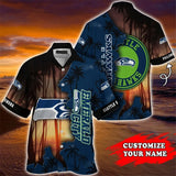 Seattle Seahawks Hawaiian Shirt Customize Your Name