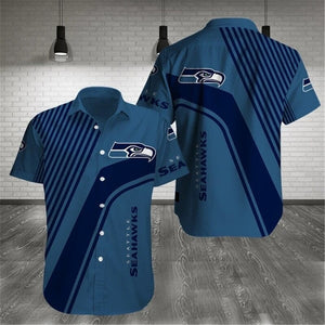 Seattle Seahawks Hawaiian Shirts Pattern Stripe