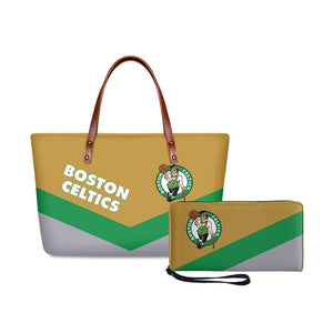 Set 2pcs Boston Celtics Handbags And Purse