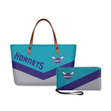 Set 2pcs Charlotte Hornets Handbags And Purse