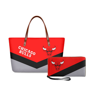 Set 2pcs Chicago Bulls Handbags And Purse
