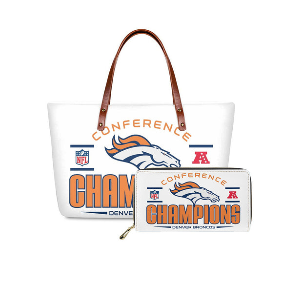 Set 2pcs Denver Broncos Handbags And Purse