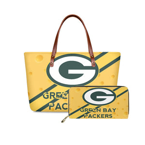 Set 2pcs Green Bay Packers Handbags And Purse