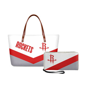 Set 2pcs Houston Rockets Handbags And Purse