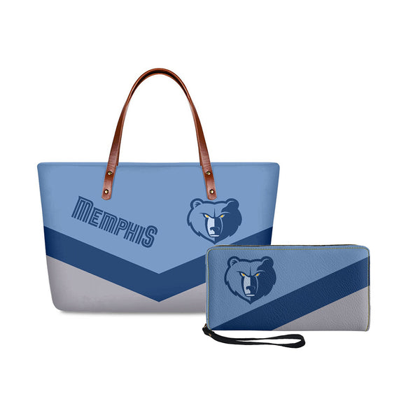 Set 2pcs Memphis Grizzlies Handbags And Purse