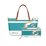 Set 2pcs Miami Dolphins Handbags And Purse