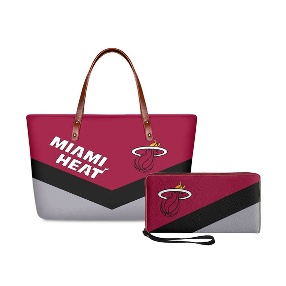 Set 2pcs Miami Heat Handbags And Purse