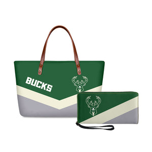 Set 2pcs Milwaukee Bucks Handbags And Purse