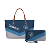 Set 2pcs Minnesota Timberwolves Handbags And Purse