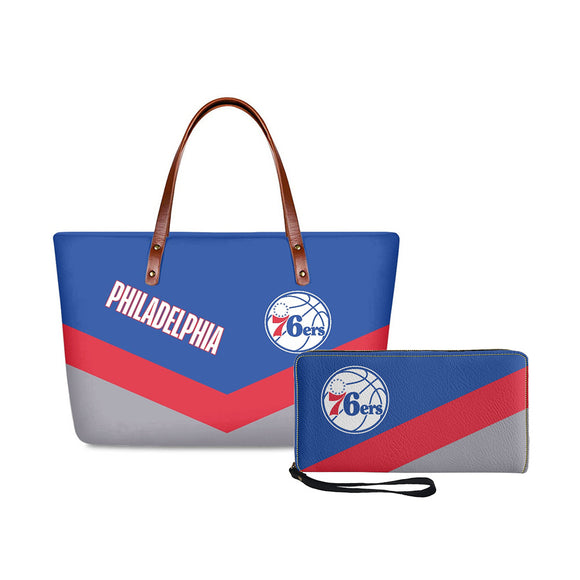 Set 2pcs Philadelphia 76ers Handbags And Purse