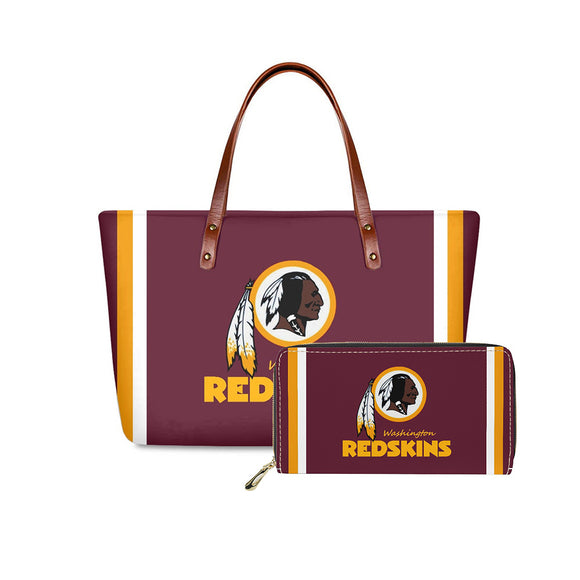 Set 2pcs Washington Redskins Handbags And Purse