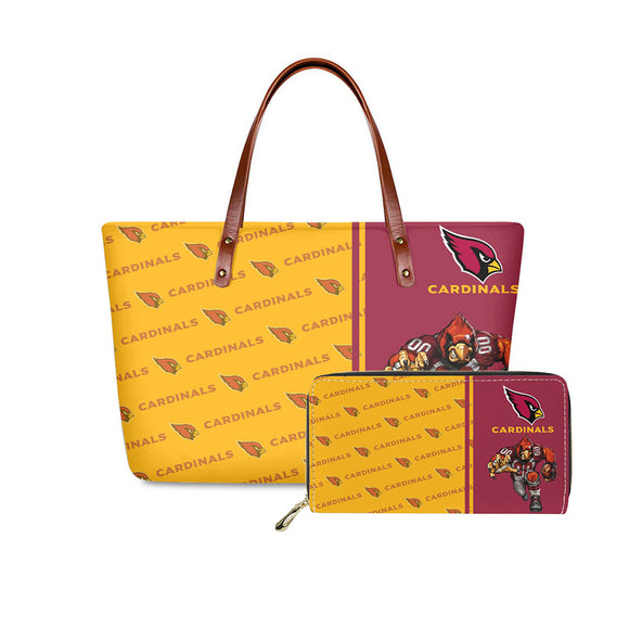 Set Arizona Cardinals Handbags And Purse Mascot Graphic