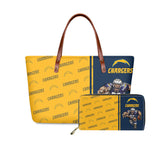 Set Los Angeles Chargers Handbags And Purse Mascot Graphic