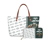 Set New York Jets Handbags And Purse Mascot Graphic