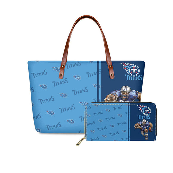 Set Tennessee Titans Handbags And Purse Mascot Graphic