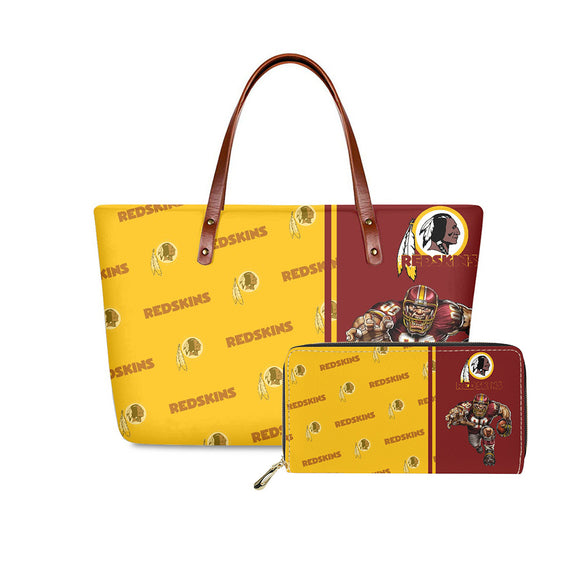 Set Washington Redskins Handbags And Purse Mascot Graphic