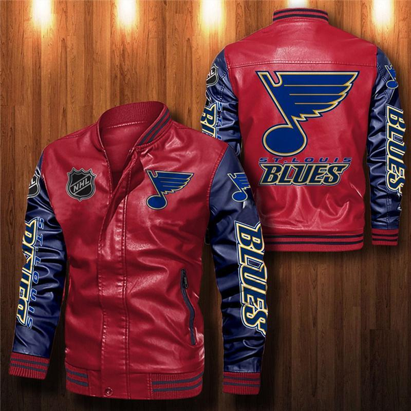 HOT Personalized Name NHL St. Louis Blues Leather Jacket