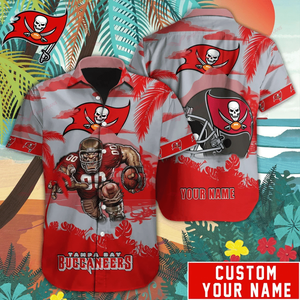 15% OFF Tampa Bay Buccaneers Hawaiian Shirt Mascot Customize Your Name