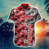 Tampa Bay Buccaneers Hawaiian Shirt Palm Trees Pattern