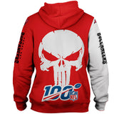 Tampa Bay Buccaneers Hoodies Skull Printed