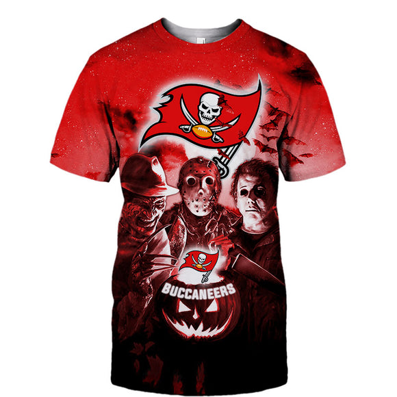 Tampa Bay Buccaneers T shirt 3D Halloween Horror Night T shirt