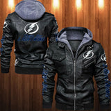 Tampa Bay Lightning Leather Jacket With Hood
