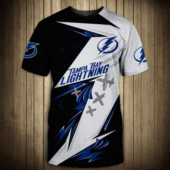 Tampa Bay Lightning T Shirt Graffiti Short Sleeve