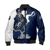 18% SALE OFF Men’s Tampa Bay Lightning Varsity Jacket Skull