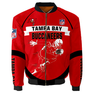 Tampa Bay Buccaneers Bomber Jacket Graphic Player Running