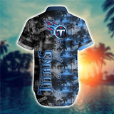 Tennessee Titans Hawaiian Shirt Palm Trees Pattern