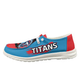 20% OFF Tennessee Titans Moccasin Slippers - Hey Dude Shoes Style
